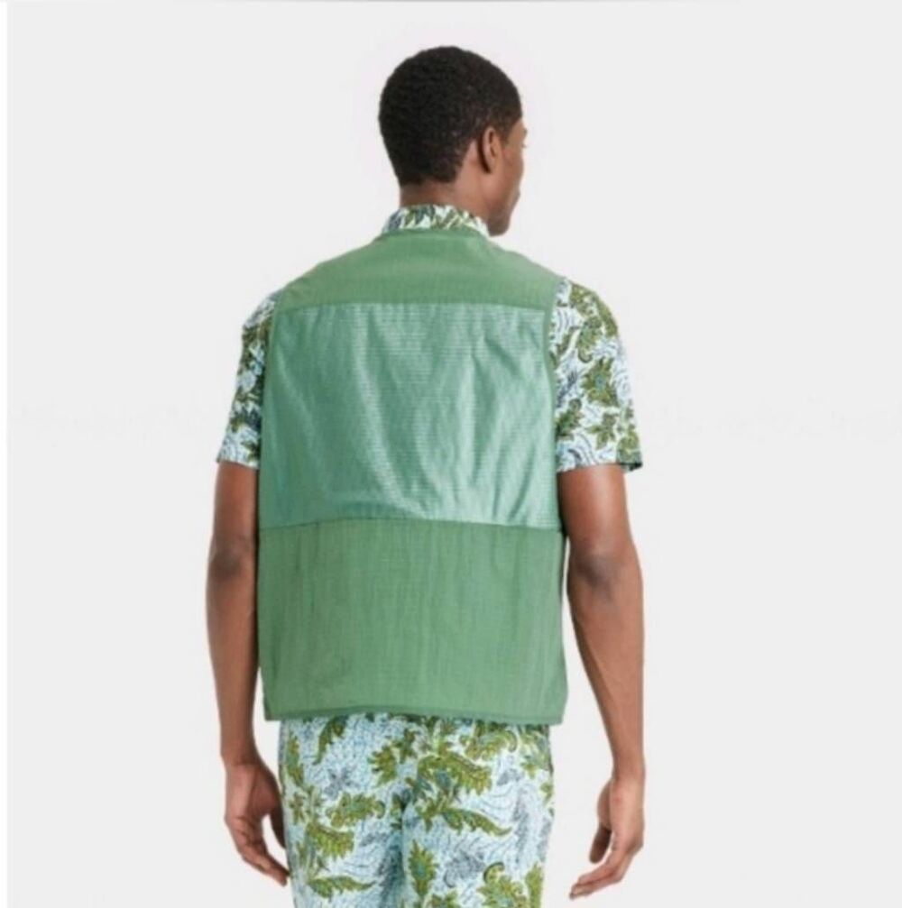 Houston White for Target Green Ripstop Utility Vest Men Size L, NWT